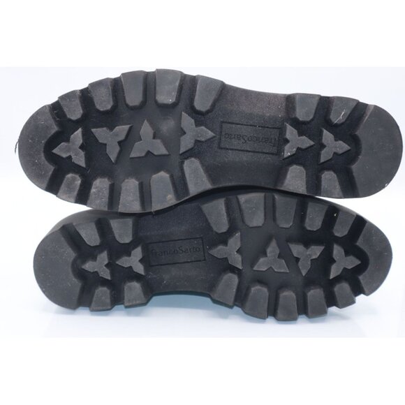 Franco Sarto Black Glitter Platform Loafers Lug Chuncky Heel Womens Size 7.5 - Picture 5 of 8